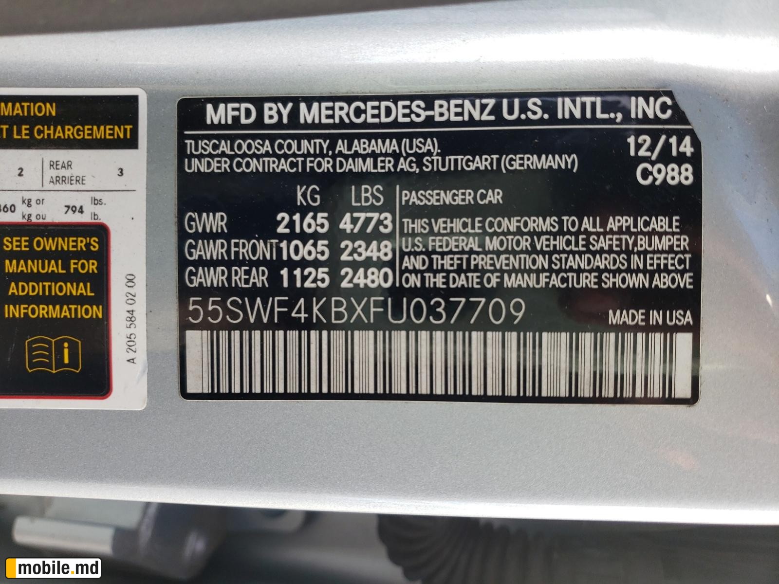 2015 Mercedes-Benz C 300 4Matic — photo 10