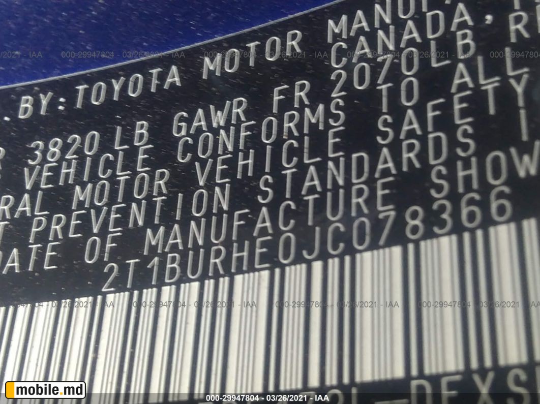 2018 Toyota Corolla — photo 9