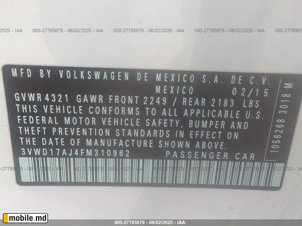 2015 Volkswagen Jetta — photo 8