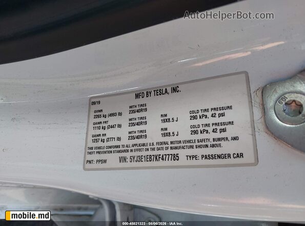 2019 Tesla Model 3 — photo 9