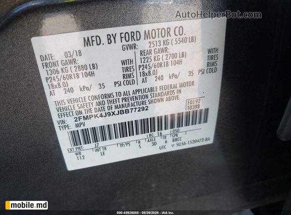 2018 Ford Edge — photo 9