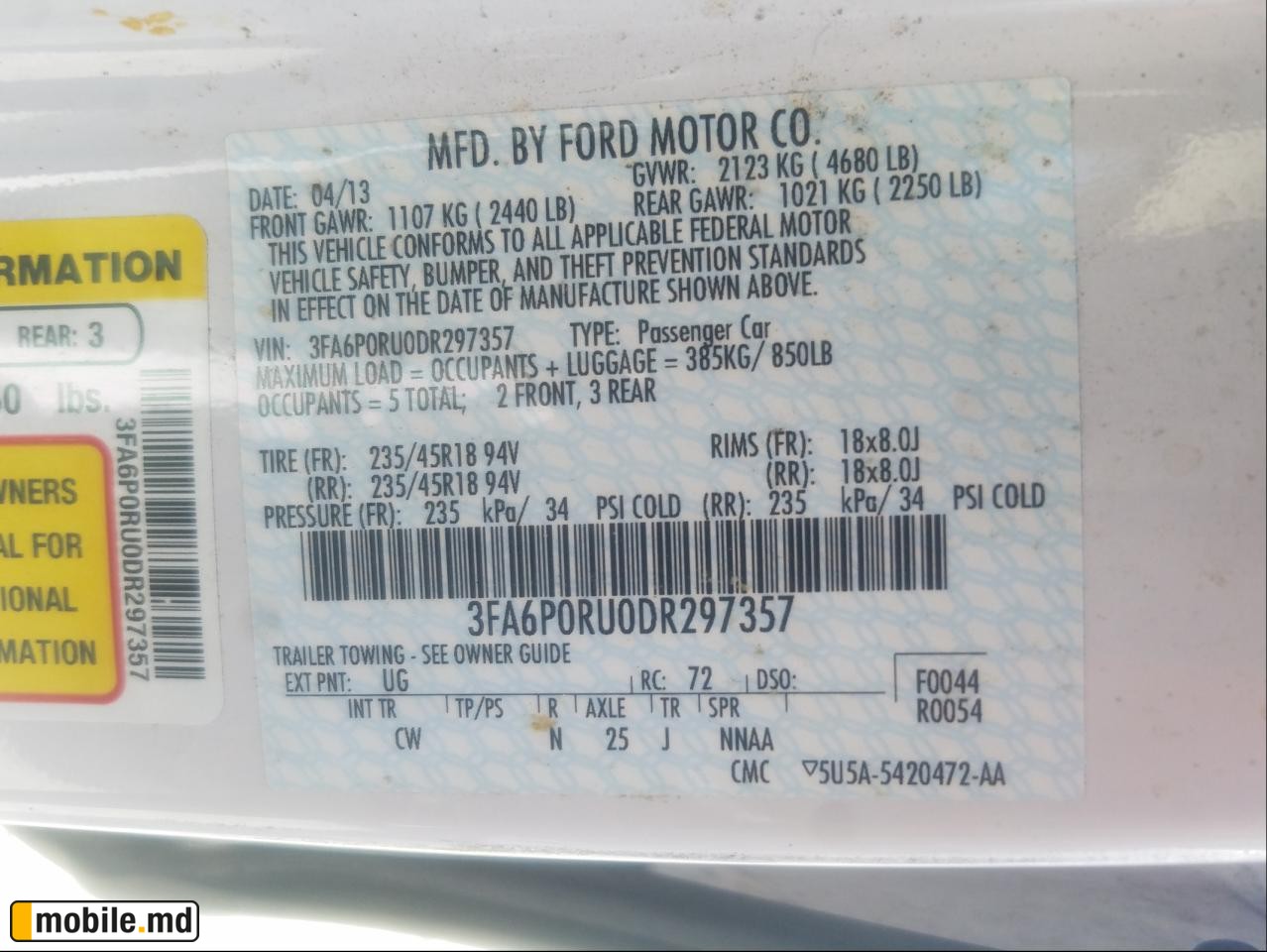 2013 Ford Fusion — photo 10