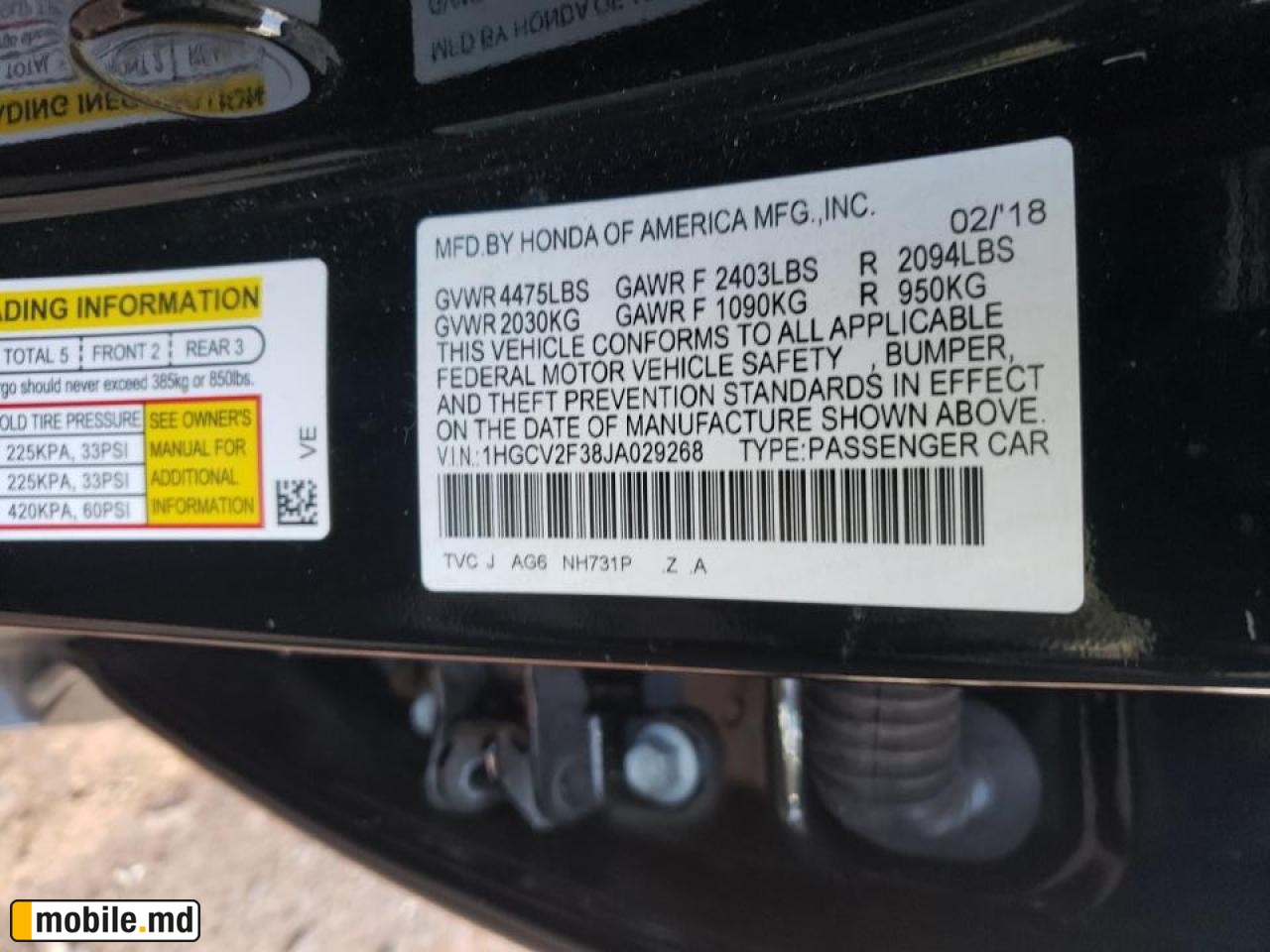 2018 Honda Accord — photo 10
