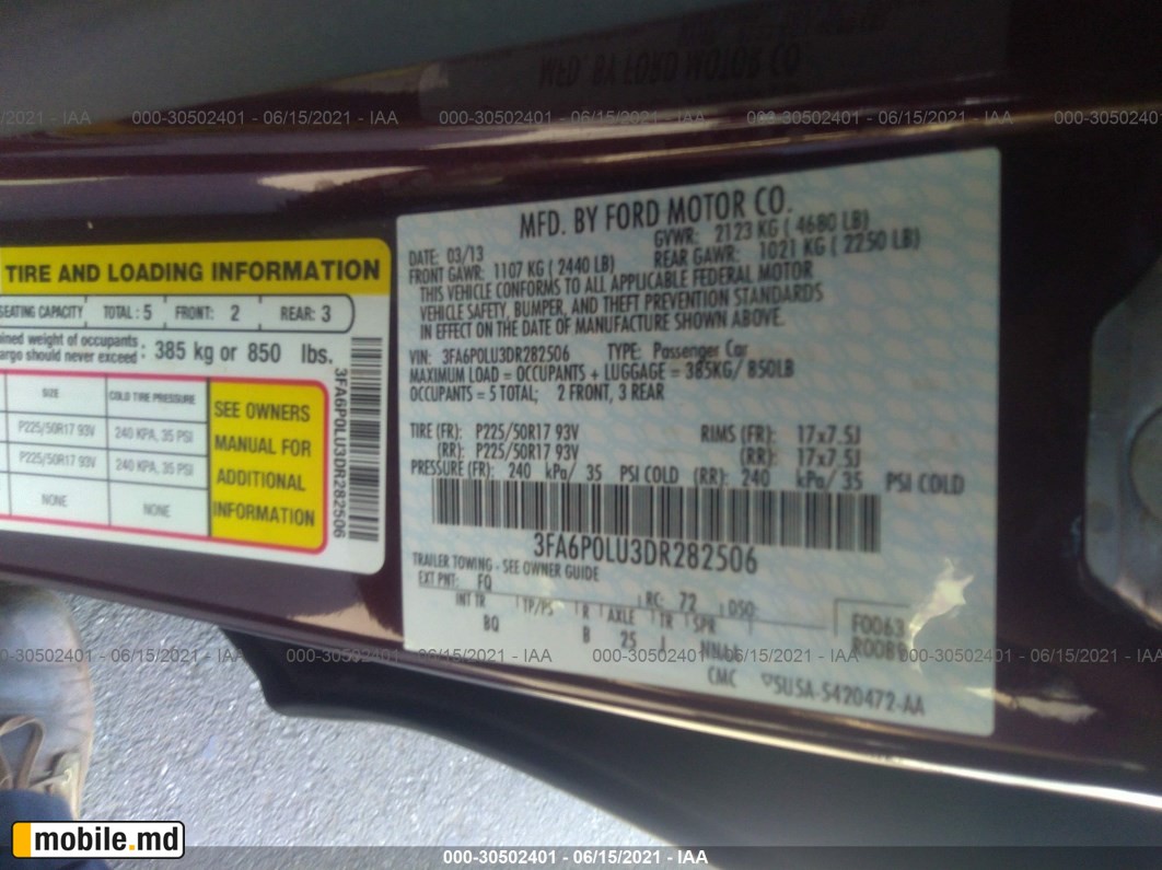 2013 Ford Fusion — photo 9
