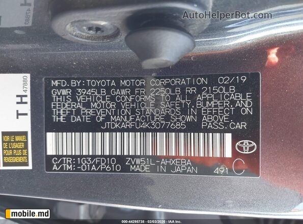 2019 Toyota Prius — photo 9