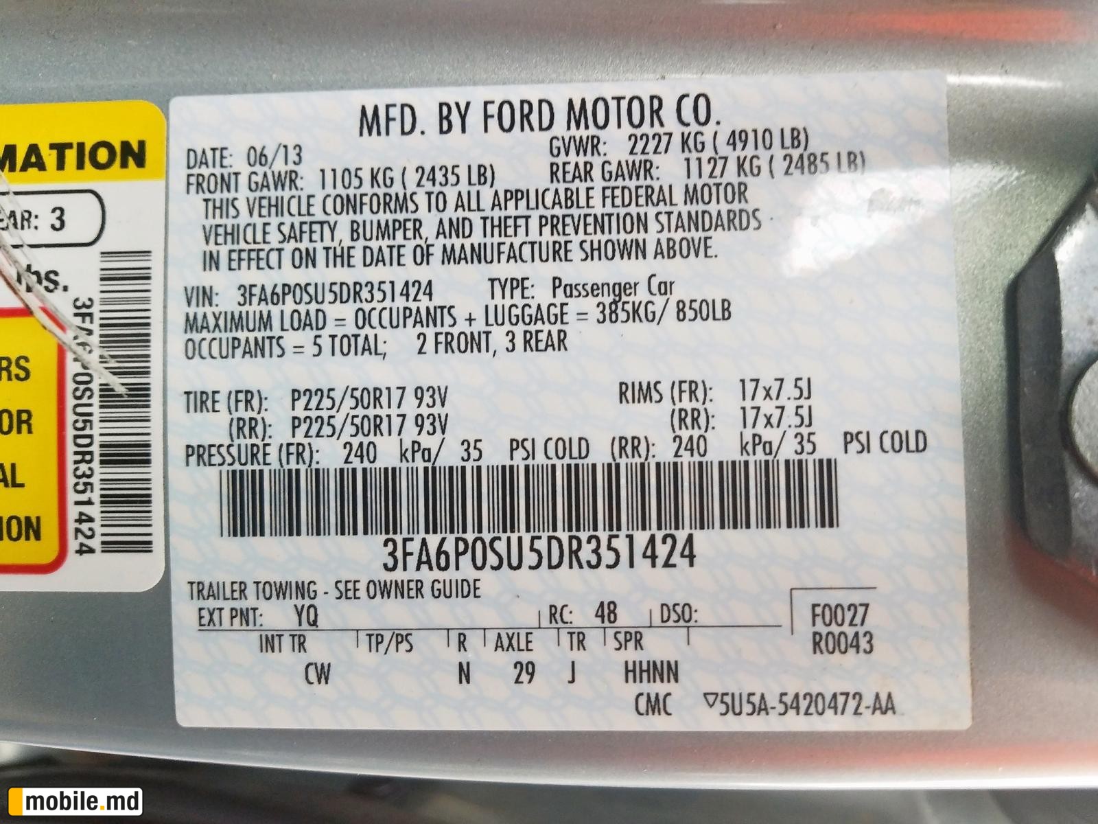 2013 Ford Fusion — photo 10
